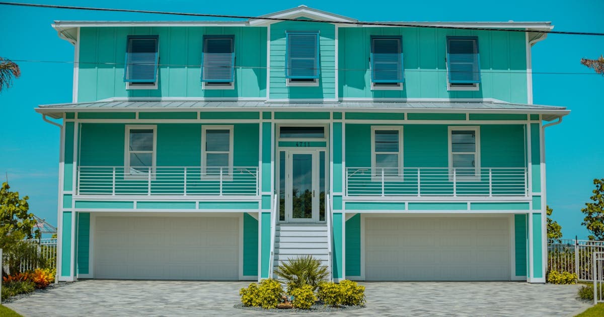 Vacation home on the beach with ocean view at sunset